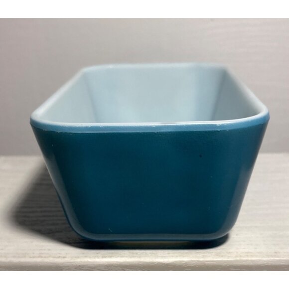 Vintage Pyrex Turquoise Blue & White 503-B Refrigerator Dish - Picture 3 of 11